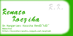 renato kocziha business card